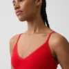 Bralette triangulaire en maille côtelée sans coutures