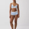 Bralette triangulaire en maille côtelée sans coutures