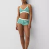 Bralette triangulaire en maille côtelée sans coutures