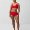 Bralette triangulaire en maille côtelée sans coutures