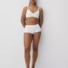 Bralette triangulaire en maille côtelée sans coutures