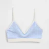 Bralette triangulaire en maille côtelée sans coutures