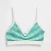Bralette triangulaire en maille côtelée sans coutures