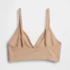 Bralette triangulaire en maille côtelée sans coutures