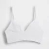 Bralette triangulaire en maille côtelée sans coutures