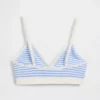 Bralette triangulaire en maille côtelée sans coutures