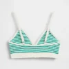 Bralette triangulaire en maille côtelée sans coutures