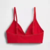 Bralette triangulaire en maille côtelée sans coutures
