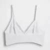 Bralette triangulaire en maille côtelée sans coutures