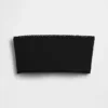 Brassière bandeau en coton stretch bio avec bordure en dentelle