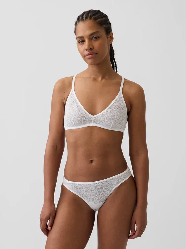 Brassière plongeante en dentelle Madesoft