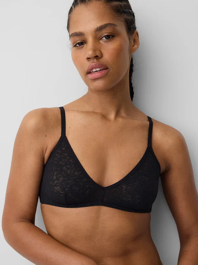Brassière plongeante en dentelle Madesoft