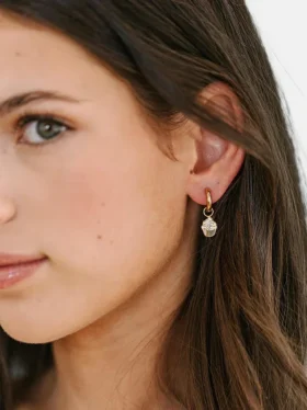 Breloque « Co Birthday Party » ajourée pour boucles d’oreilles Huggie