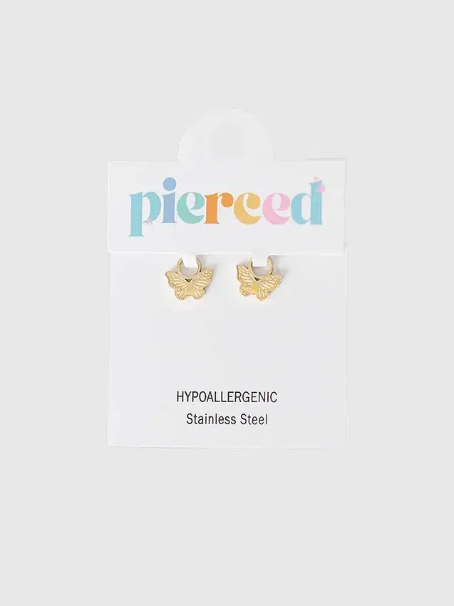 Breloque papillon classique Pierced Co pour boucles d’oreilles Huggie