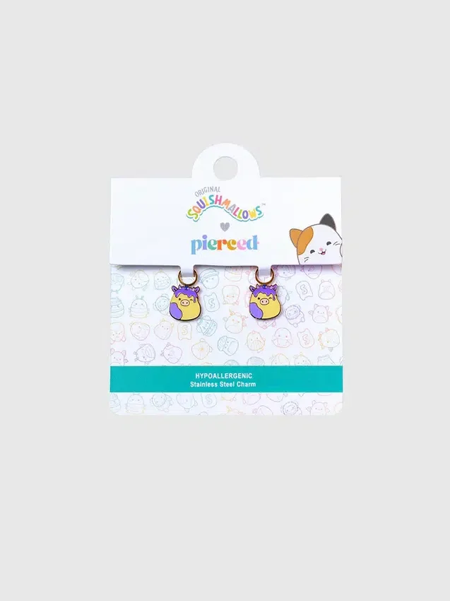 Breloques « Benito » de la collection Squishmallows de Pierced Co pour boucles d’oreilles Huggie