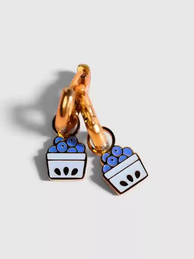 Breloques « Blueberry » de Pierced Co pour boucles d’oreilles créoles