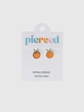Breloques « Co Basketball » pour boucles d’oreilles Huggie