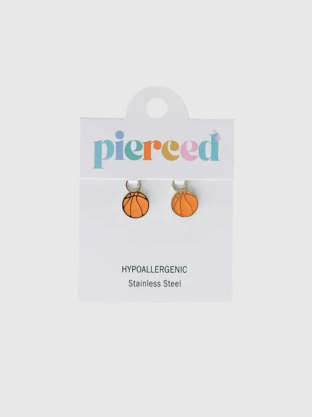 Breloques « Co Basketball » pour boucles d’oreilles Huggie