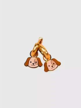 Breloques en forme de chien pour boucles d’oreilles Huggie