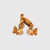 Breloques en forme de poissons rouges en or pour boucles d’oreilles Huggie