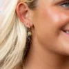 Breloques perforées en forme d’empreinte de patte pour boucles d’oreilles Huggie