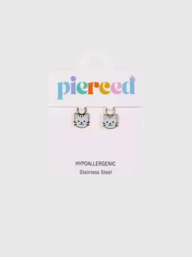 Breloques « Pierced Co » en forme de chat pour boucles d’oreilles Huggie