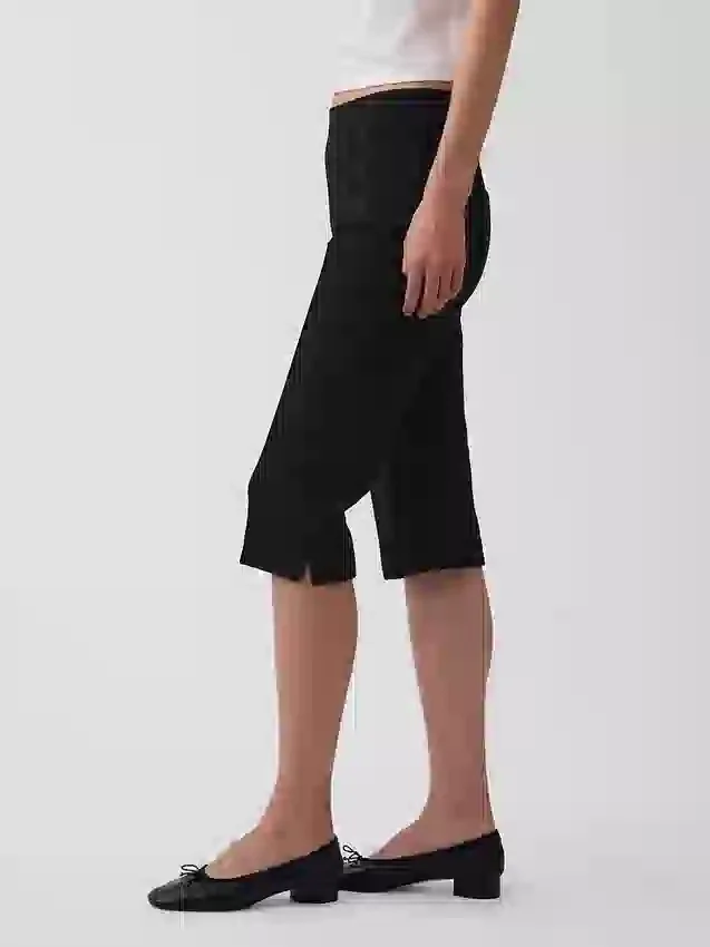 Capri taille haute en maille double