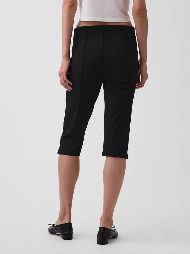 Capri taille haute en maille double