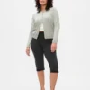 Capri taille haute en maille double