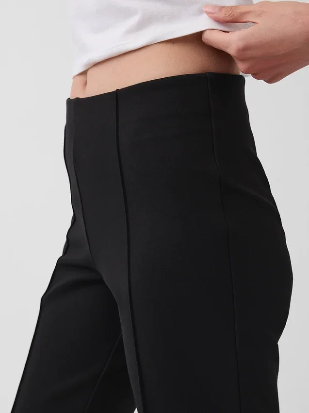 Capri taille haute en maille double