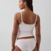 Caraco avec soutien-gorge intégré en coton stretch bio, bordé de dentelle