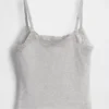 Caraco avec soutien-gorge intégré en coton stretch bio, bordé de dentelle