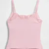 Caraco avec soutien-gorge intégré en coton stretch bio, bordé de dentelle