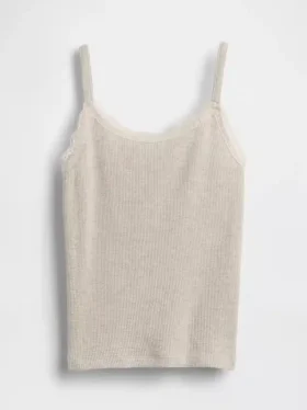 Caraco pour enfant en maille gaufrée avec bordure en dentelle