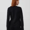 Cardigan ample à col en V en mélange de coton