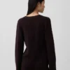 Cardigan ample à col en V en mélange de coton