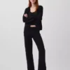 Cardigan ample à col en V en mélange de coton
