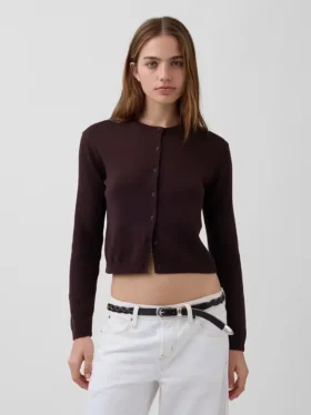 Cardigan court ample 100 % coton