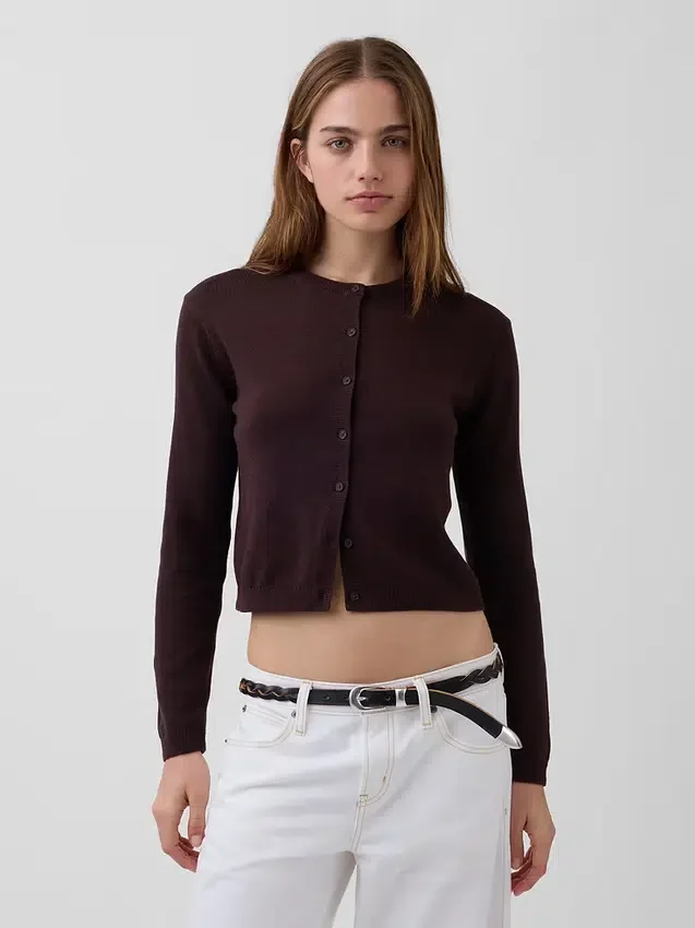 Cardigan court ample 100 % coton