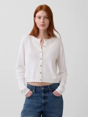 Cardigan court ample 100 % coton