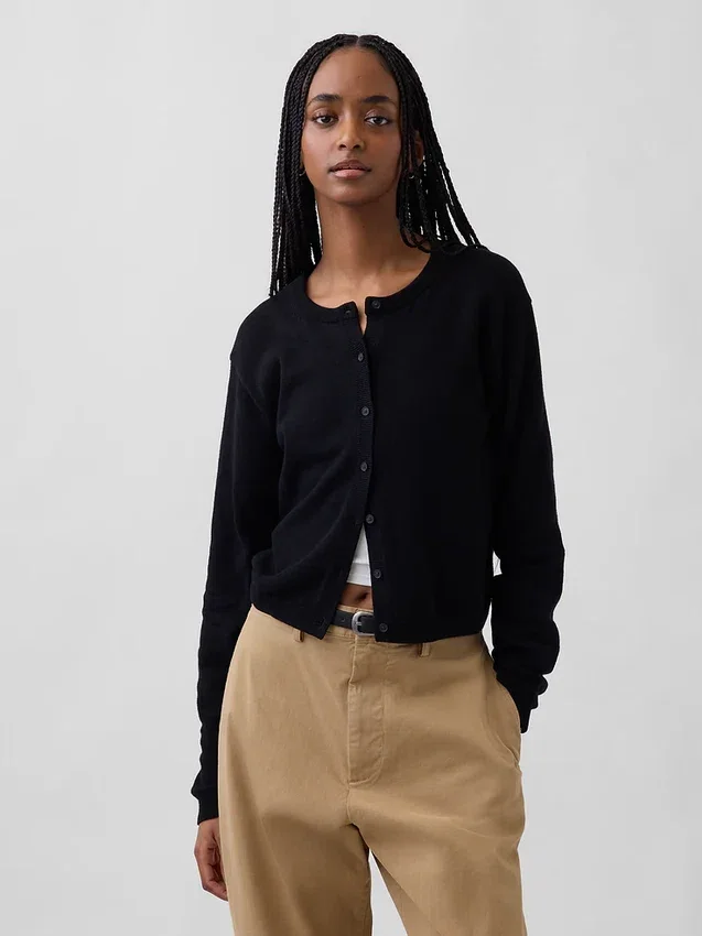 Cardigan court ample 100 % coton