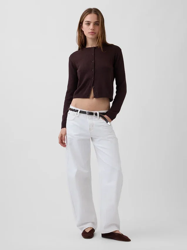 Cardigan court ample 100 % coton