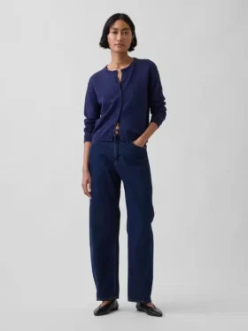 Cardigan court ample 100 % coton