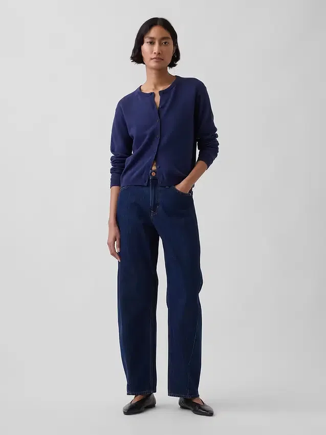 Cardigan court ample 100 % coton