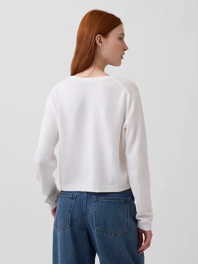 Cardigan court ample 100 % coton
