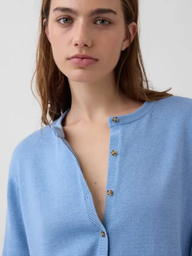 Cardigan court ample 100 % coton
