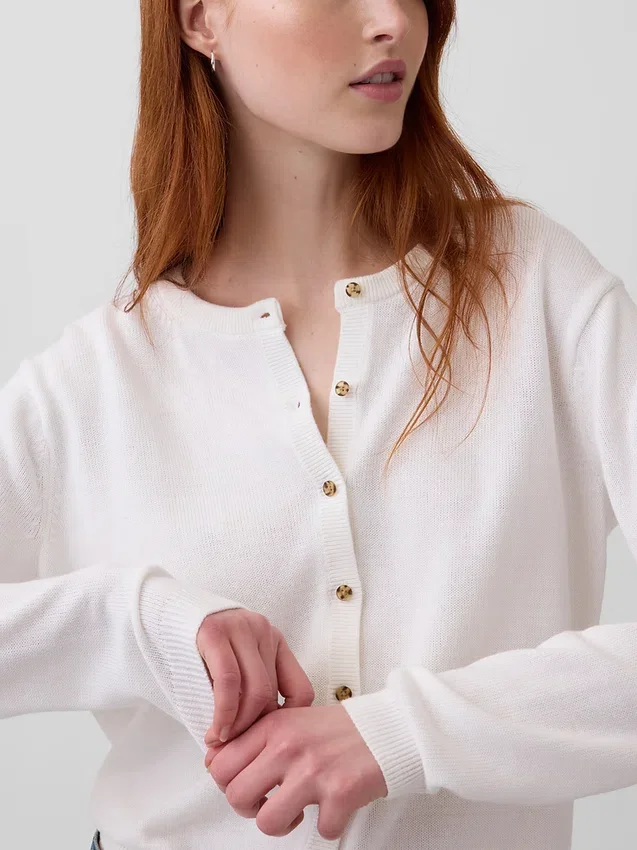 Cardigan court ample 100 % coton