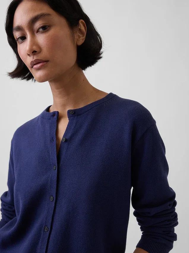 Cardigan court ample 100 % coton