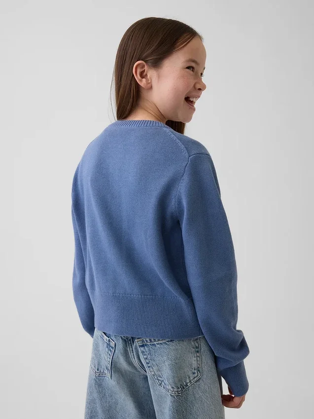 Cardigan court décontracté pour enfant