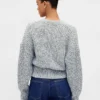 Cardigan court en mélange de coton